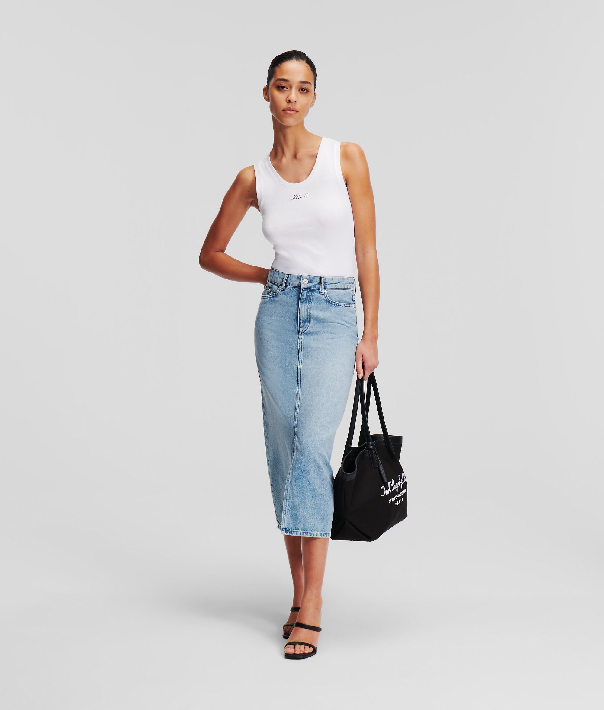 (image for) Professional Denim Maxi Skirt